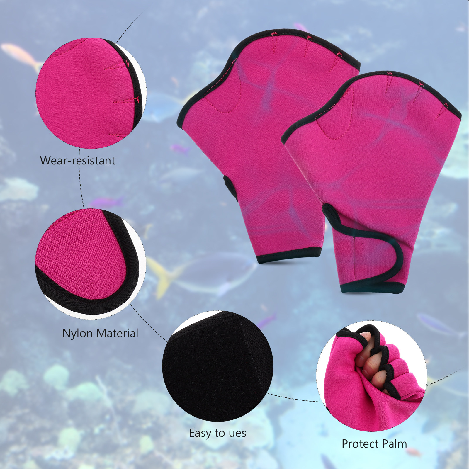 1Pair Swim Training Gloves Nyl - Aquatic Sports Scuba 评论和价格