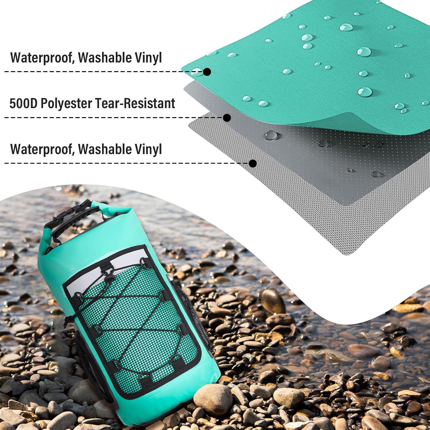 25L Waterproof Backpack Swimmi - Dry Bag Roll Top 评论和价格