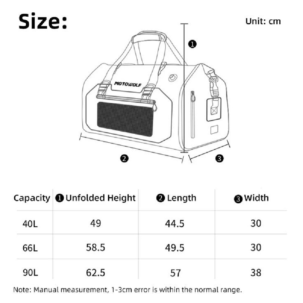 Motorcycle Rear Seat Tail Bag  - Dry Bag Roll Top 评论和价格